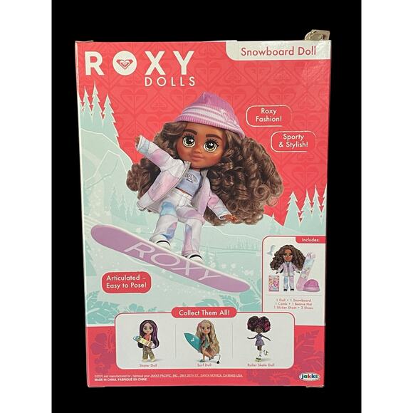 2025 Jakks ROXY Snowboard Fashion Doll Accessories Articulated New in Box - Picture 3 of 7